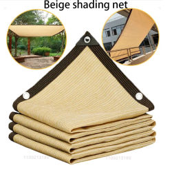 Red de sombreado beige, protección UV, cobertizo para plantas, sombrilla para exteriores, malla, sombrilla de tela de protección solar HDPE5x5m4x6m3x6m
