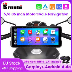 Srnubi 5/6,86 "portátil Carplay motocicleta navegación GPS reproductor inteligente soporte Carplay Android Auto IP67 Monitor impermeable DVR