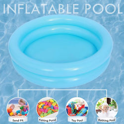 Piscina inflable portátil para bebés, piscina infantil redonda de 60cm, juguetes de anillo de natación para niños
