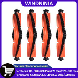 Cepillo principal Compatible con Xiaomi X10 + X20 + X10 Plus X20 Plus para Dreame L10S Ultra/X30Ultra/X40 Ultra Robot cepillo de rodillo de vacío