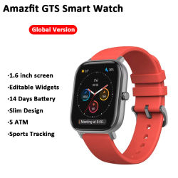 Versión Global Amazfit GTS ER Smartwatch 5ATM impermeable GPS Bluetooth Alexa 1,75 ''AMOLED pantalla relojes inteligentes reloj deportivo