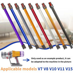 Tubo de extensión de metal para aspiradora Dyson V7 V8 V10 V11V15 – Varita telescópica de aluminio conductor