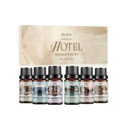 Aceites aromáticos de Hotel de 10ml, aceite esencial Premium para difusor, juego de regalo de aceite perfumado, fabricación de plantas naturales, 6 sabores