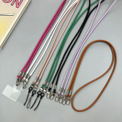 Correa de cuero para teléfono INS, cordón cruzado, cordones para mochila, colgante de cuerda larga para teléfono móvil para iPhone, Samsung, cadena con correa para cámara