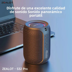 Zealot S32 pro Bluetooth inalámbrico al aire libre altavoz subwoofer portátil impermeable IPX6 doble emparejamiento 3600mAh altavoz inalámbrico