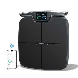 Báscula de peso corporal digital inteligente FSA o HSA elegante 8 electrodos más de 56 métricos -Rechargeable - WiFi y Bluetooth - Análisis de cuerpo completo