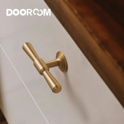 Dooroom-tiradores de muebles de latón simples, tirador de manos para el hogar, vestidor, armario, cajón, accesorios de cocina, tiradores de caja de zapatos