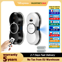 Robot limpiacristales ultrafino Liectroux HCR-10 con pulverizador de agua ultrasónico, robot aspirador para ventanas, limpiacristales doméstico, fregado en seco y húmedo, ruta AI