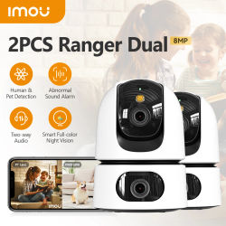2 uds IMOU cámara PTZ WiFi de doble lente cámara de vigilancia CCTV interior detección de mascotas seguimiento automático protección de seguridad Monitor de bebé
