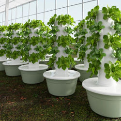 Sistema de cultivo hidropónico: torre aeropónica vertical de jardín para plantas de interior, riego automático, ahorro de espacio, ideal para el hogar