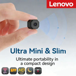 Cámara Inalámbrica Lenovo 4K, Mini Cámara de Vigilancia y Seguridad, Visión Nocturna, Detección de Movimiento, Videocámara, Mini Cámara, Monitor, Hogar Inteligente