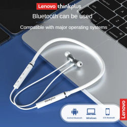 Lenovo-auriculares Bluetooth HE05XII, inalámbricos, con banda magnética para el cuello, deportivos, resistentes al agua, con micrófono y cancelación de ruido