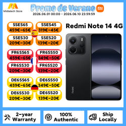 Versión Global Redmi Note 14, Teléfono Inteligente 4G, Cámara IA de 108MP, Batería de 5500mAh, 33W, MediaTek Helio G99-Ultra, 120Hz, Teléfono Celular Xiaomi
