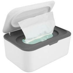 Dispensador de toallitas para bebés y adultos, soporte de toallitas Seposeve, contenedor de toallitas recargable que mantiene las toallitas frescas, estuche de toallitas a prueba de polvo con tapas