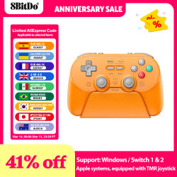 8BitDo - Controlador Bluetooth Pro 3 para Switch 1/2 Windows, Apple, con joysticks TMR, disparadores conmutables, botón intercambiable