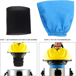 Bolsas de Filtro Textiles, Filtro de Espuma Húmedo y Seco para Aspiradoras Karcher MV1 WD1 WD2 WD3, Repuestos para Aspiradoras