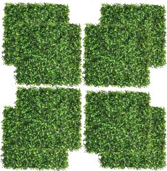 10 Uds. Panel de pared de seto de eucalipto Artificial de 25 CM jardín Artificial Vertical planta falsa hierba boj decoración de boda