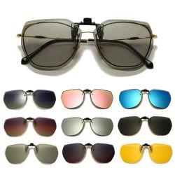 Clips para gafas de sol polarizadas para hombre y mujer, gafas fotocromáticas con Clip para conducir, gafas de visión nocturna UV400, Clips para sombras al aire libre