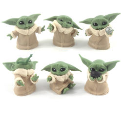 5 Figuras de Acción de Star Wars, Mini Modelos de PVC de Baby Yoda y Darth, Muñecos Coleccionables de Anime, Regalo para Niños