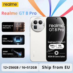 Teléfono Inteligente Realme GT 8 Pro 5G, Cámara Ultra de 200MP, Snapdragon 8 Elite Gen 5, AMOLED de 6.79'', 7000mAh, NFC, Sin Cargador