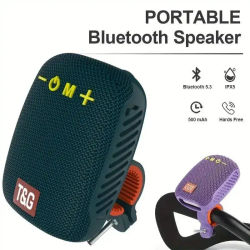 TG392 Mini Altavoz Bluetooth portátil para bicicleta al aire libre Radio FM resistente al agua compatible con TWS/TF/AUX Subwoofer altavoz inalámbrico para bicicleta