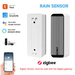 Zigbee-Monitor de Sensor de lluvia, enlace inteligente de lluvia para puertas, riego de ventanas, aplicación Alexa SmartLife