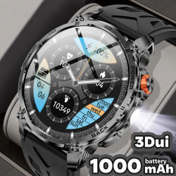 2026 T-REX3 1000mAh batería grande duradera reloj inteligente para adultos GPS linterna fuerte 10ATM impermeable BT llamada deportes Smartwatch hombres