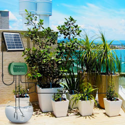 Sistema de riego Solar para casas de jardín, Kit de riego por goteo para plantas en macetas, sistema de riego automático para balcones