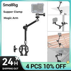 SmallRig Super Kit de abrazadera con brazo mágico para Cámara de Acción DJI, Monitor, luz de Video LED, micrófono, abrazado a tubo, mesa, trípode