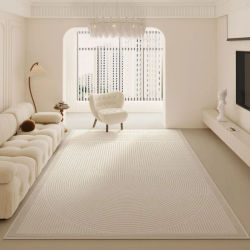 Alfombra minimalista de lujo para sala de estar, Color crema, área grande, para sofá, dormitorio, decoración del hogar