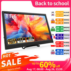 Monitor portátil de 11,6 pulgadas Compatible con HDMI, pantalla extendida para juegos de segunda pantalla, para Switch/PS4/Xbox/Raspberry Pi