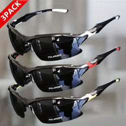 Conjunto de gafas de moda para hombre, gafas de sol con montura de espejo envolvente, elegantes, adecuadas para ciclismo, conducir, pescar