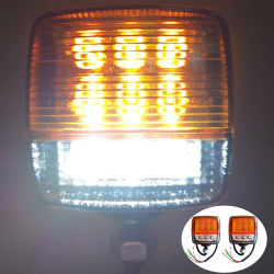 Luz LED para montacargas, faros delanteros de 12V y 24V para cargador, Tractor, señales de giro, baliza, lámpara de dirección para motocicleta, accesorios, 2 uds.