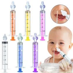 Tubo de aguja, aspirador Nasal para bebé, jeringa, limpiador de nariz para bebé, lavadora Nasal para rinitis, irrigador Nasal reutilizable, lavado para niños