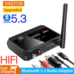 Nuevo receptor de Audio Bluetooth 5,3 USB u-disk Play 3,5 MM AUX Jack RCA adaptador inalámbrico de fibra óptica para Kit de coche amplificador de altavoz