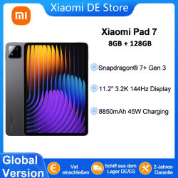 Versión Global Xiaomi Pad 7 Tablet PC 11.2'' Pantalla 3.2K 144Hz Cuatro Altavoces Carga Rápida de 45W Batería de 8850mAh
