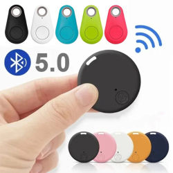 Mini rastreador Bluetooth redondo con aplicación, mapa de ubicación, alarma bidireccional con sonido, localizador de llavero para maletas de viaje, gatos, perros, seguridad infantil.