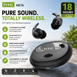 Auriculares inalámbricos HTC NE76 con Bluetooth TWS, auriculares internos con Bluetooth 5,4, micrófono IPX5, auriculares deportivos resistentes al agua con iOS y Android