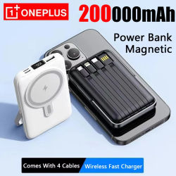 OnePlus Power Bank 200000mAh batería magnética externa de repuesto auxiliar portátil cargador inalámbrico para iPhone Xiaomi