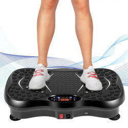 Plataforma Vibratoria, 99 Niveles de Velocidad y Altavoz Bluetooth, con Bandas de Resistencia para Entrenamiento Corporal, Quema de Grasa, Pérdida de Peso y Moldeamiento Corporal