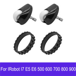 Piezas de piel de neumáticos de rueda delantera para IRobot Roomba I7 E5 E6 500 600 700 800 900 Series antideslizante iRobot Roomba accesorios de limpieza
