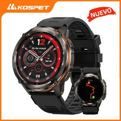 KOSPET TANK T3 Ultra 2 GPS reloj inteligente para hombres de acero inoxidable 5ATM IP69K impermeable 24/7 Monitor de salud para Android IOS