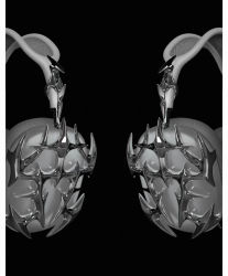 Estuche para auriculares con diseño original EON, grande, con punta plateada, compatible con AirPods Max, diseño impreso en 3D.