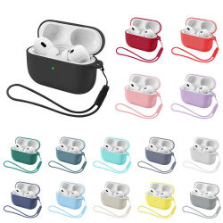 Funda de silicona líquida 2 en 1 para auriculares Airpods Pro 3 2 de segunda generación Air Pods 4 1 3.a Pro3 Pro2 Gen, accesorios de cubierta de correa