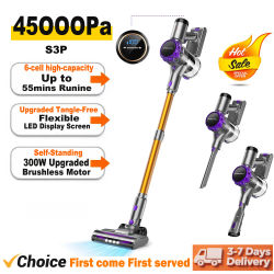 Aspiradora inalámbrica INSE S3P, potente aspiradora de mano de 45Kpa con pantalla LED, autónoma de funcionamiento de 55 minutos para alfombras H