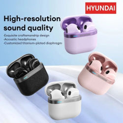 Auriculares HYUNDAI HY-T02 Pro, inalámbricos por Bluetooth 5,4, auriculares deportivos HD para llamadas, auriculares HiFi con micrófono para xiaomi Android