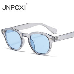 JNPCXI gafas de sol redondas Vintage para mujer y hombre, gafas de sol Retro con remaches azules degradados para mujer UV400