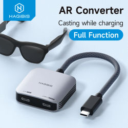 Hagibis AR Adaptador de gafas USB C a gafas y convertidor de carga USB-C Hub Charge and Play para Switch Rokid/Xreal/RayNeo Air
