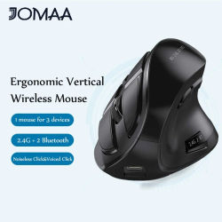 Ratón óptico recargable con Bluetooth Jomaa para ratón inalámbrico multiusos 2,4G Compatible con Mac Windows
