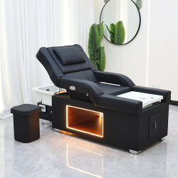 XinSheng Head SPA salón cama para lavado de cabello cama de champú mesa de masaje tailandesa barbería muebles comerciales con lavabo para baño de pies